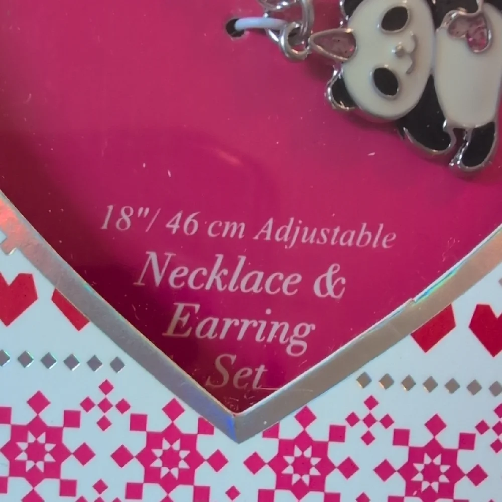 Panda Necklace and Earring Set
